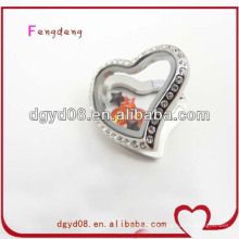 Fashion New Design Casting Heart Shaped Glass Window Floating Locket Pendant